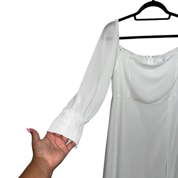 Lulus Feel the Romance White Off-the-Shoulder Maxi White Dress XL NWT - Picture 6 of 16